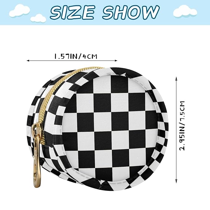 Black Checkerboard Print Pacifier Holder Case for Diaper Bag Portable Travel Pacifier Storage Case with Clip Newborn Baby Pouch for Baby Boys Girls Purse Outdoor