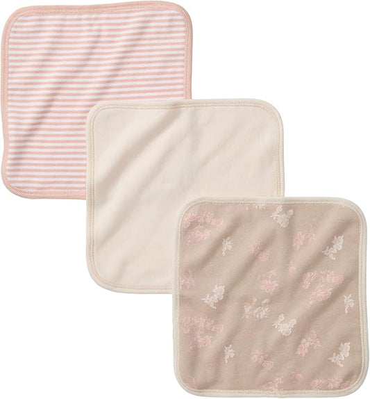 Burt's Bees Baby Infant Washcloths, 100% Organic Cotton, Soft and Super Absorbent Knit Terry & Woven Terry Wash Cloth - 3 Pack Set
