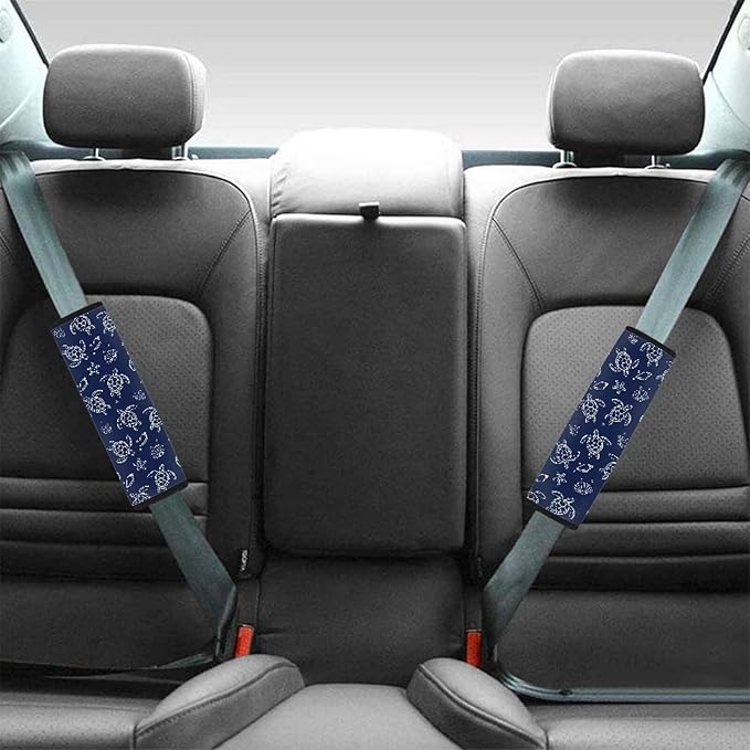 AFPANQZ Sea Turtle Pattern Automotive Seat Belt Covers Pads 2 Piece for Adults Kids Youth Car Accessories Universal Daiper Bag Backpack Shoulder Straps Pads Comfortable Universal