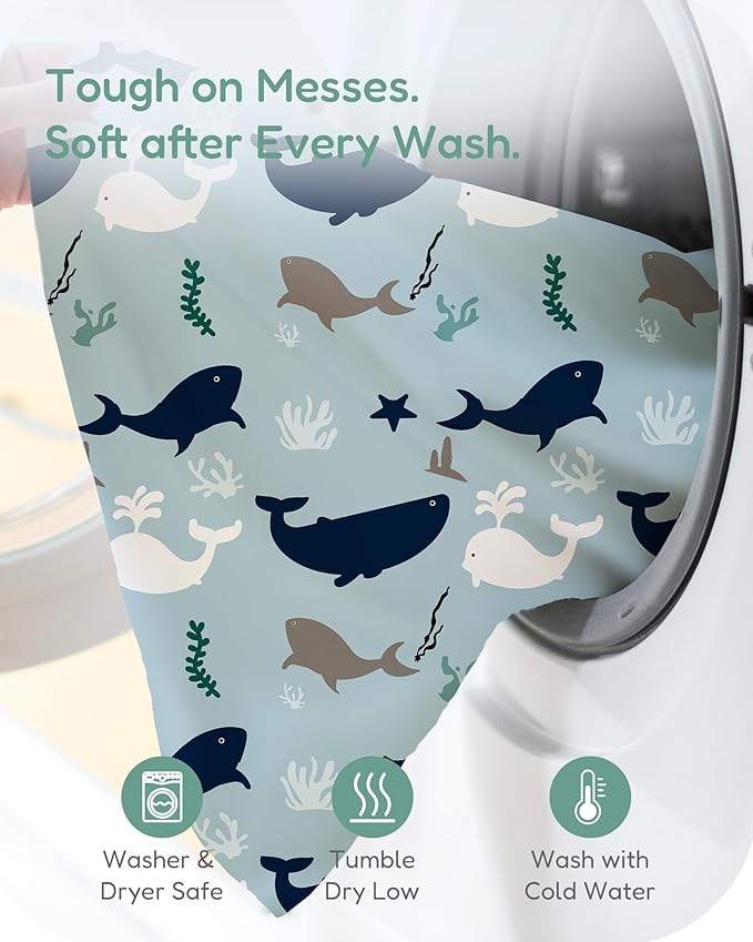 Pack and Play Sheets Fitted 2 Pack, 38x26 Graco Pack n Play Sheets for Playard & Travel Crib Mattress, Ultra Soft Jersey Knit, Breathable Stretchy Deep Pocket, Compatible with Mini Cribs