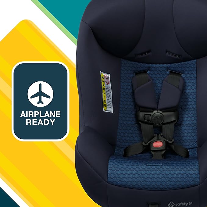 Safety 1st Smooth Ride Convertible Car Seat, 2-in-1 Rear & Forward Facing, 5-40 lbs, 30-50 lbs, Fits 3 Across, Slim Design, Latch, Machine-Washable, Travel-Ready, Crater Lake