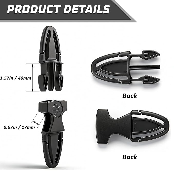 Universal Child Seat Chest Harness Clip, Anti-Escape Seat Buckle Guard Clip Lock, Safety Buckle Lock Replacement for Kids Trend Adjustable Guard, for Stroller (1 Pcs, Black)