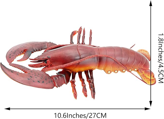 Gemini&Genius Marine Animal Toys, Giant Lobster Action Figure, Soft Plastic Lobster Toys, Wildlife Toys, Great Boys Girls Toys, Good Birthday Gift for Kids