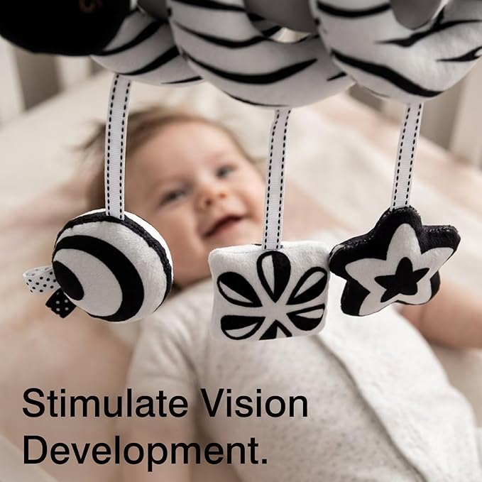 Multi-Use Baby Spiral Activity Toy – Spiral carseat Toy for Car Seat, Stroller,Play Gym, Keeps Baby Quiet, Easy Travel Solution