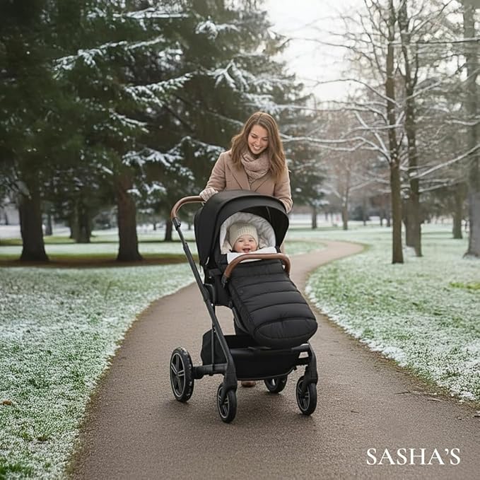 SASHA'S Footmuff designed for all Nuna Strollers (Mixx, Tavo, Triv, Trvl, Trvl Dubl, Demi, Swiv) (Bunting Bag) (Stroller not included)