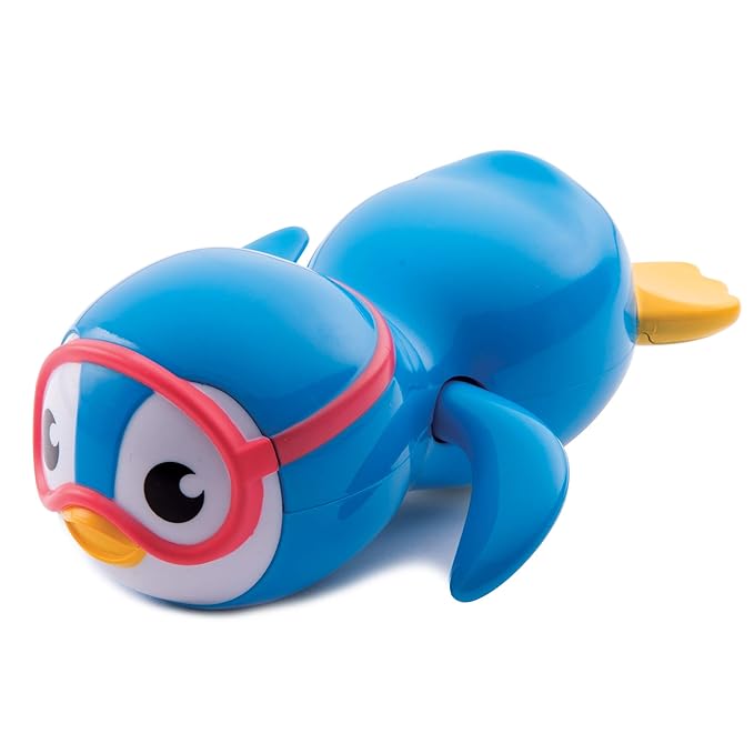 Munchkin® Bath Essentials Set with Bonus Wind-Up Swimming Penguin, 3 Piece, Grey