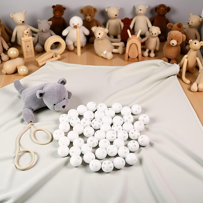 Jowxsx 10 Pcs Rattle Balls Inserts Rattle Box Repair Doll Noise Maker Noise Maker Insert Rattle Toy for Animal Puppet Doll Baby Pet Toy