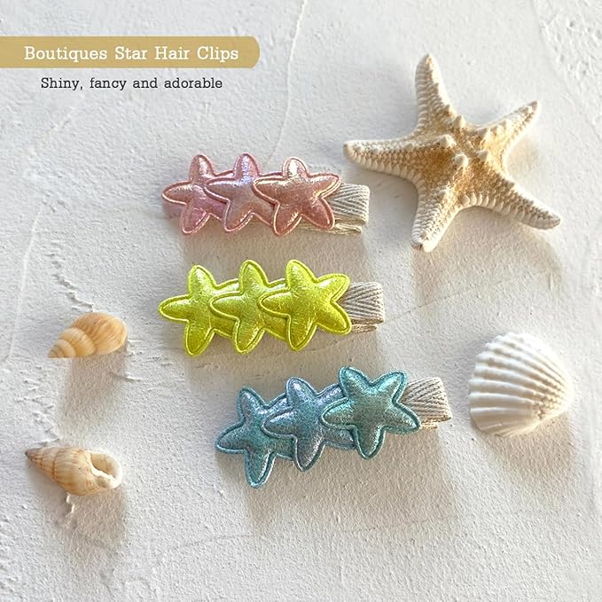 Glitter Mermaid Hair Clips for Girls, 10pcs Non Slip Fully Lined Alligator Clips Hair Accessories for Baby Toddlers Kids Teens by Cherssy