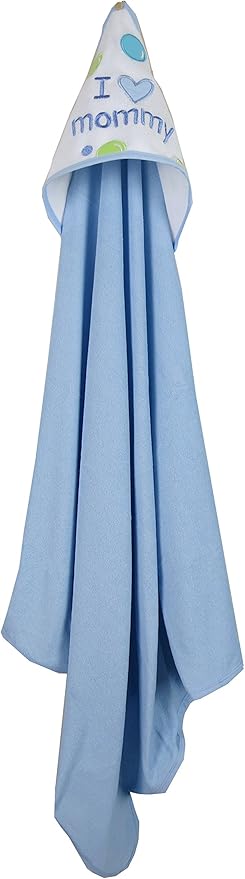 Luvable Friends Unisex Baby Hooded Towel, Blue Dad, One Size