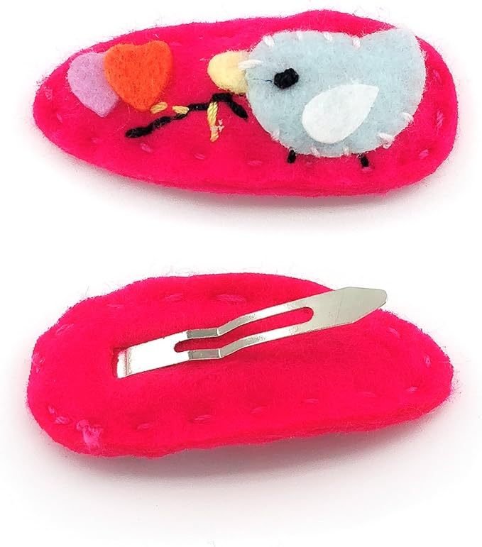 Elesa Miracle Toddlers Baby Girl Hair Clips Barrettes Animal Pattern Felt Snap Clips Hair Bows for Toddlers Girl Kids