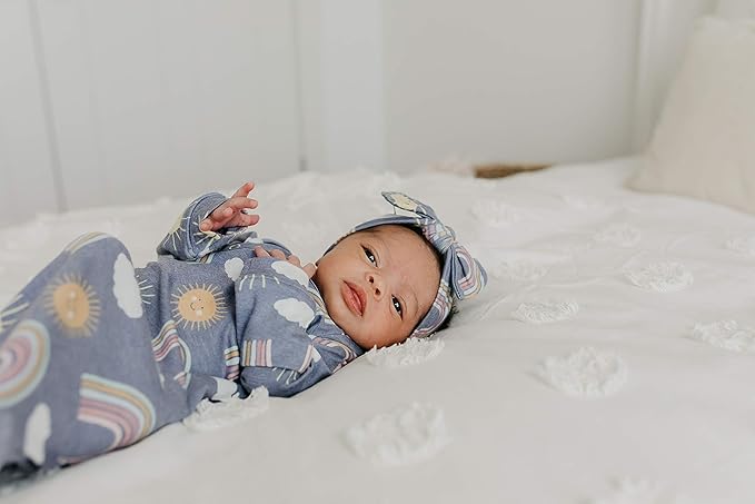 Copper Pearl Baby Bows: Stylish Headbands for Baby Girls, Premium Soft and Stretchy Baby Headbands, Perfect for Newborns, Trendy Designs - Hope
