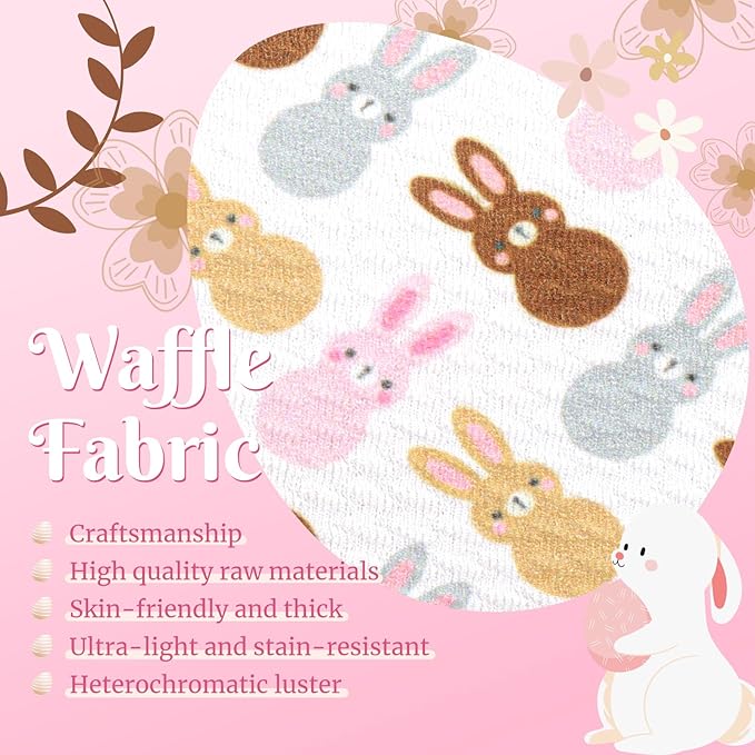 6” Easter Baby Hair Bows Easter Bunny Ears Bows for Girls Newborn Chocolate Rabbit Ears Hairbands Nylon Bows Headbands Easter Hair Accessories Pink