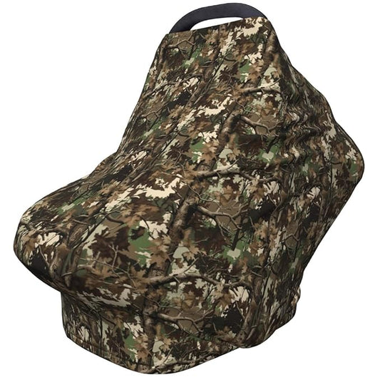 Camo Baby Car Seat Cover, Multi Use Baby Stroller Cover, Boys and Girls Camo Shower Gifts