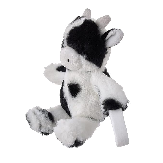 Little Love by NoJo Cow Shaped Black and White Plush Pacifier Buddy