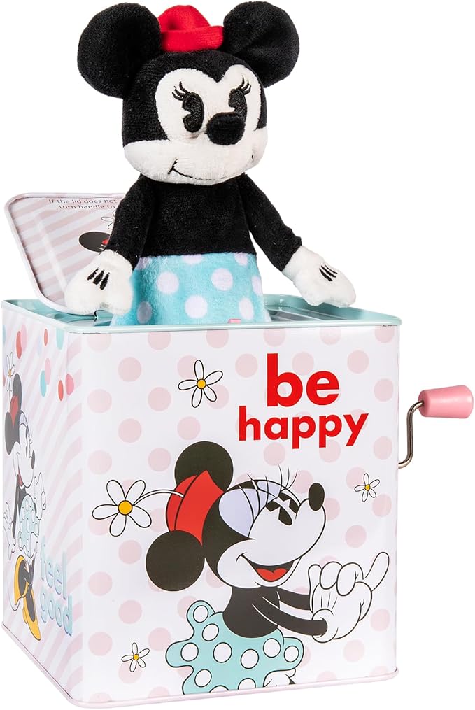 Kids Preferred Disney Baby Minnie Mouse Toy Jack in The Box for Toddlers 1-3, Disney Minnie Mouse Toys for Girls Musical Toys for Toddlers 1-3