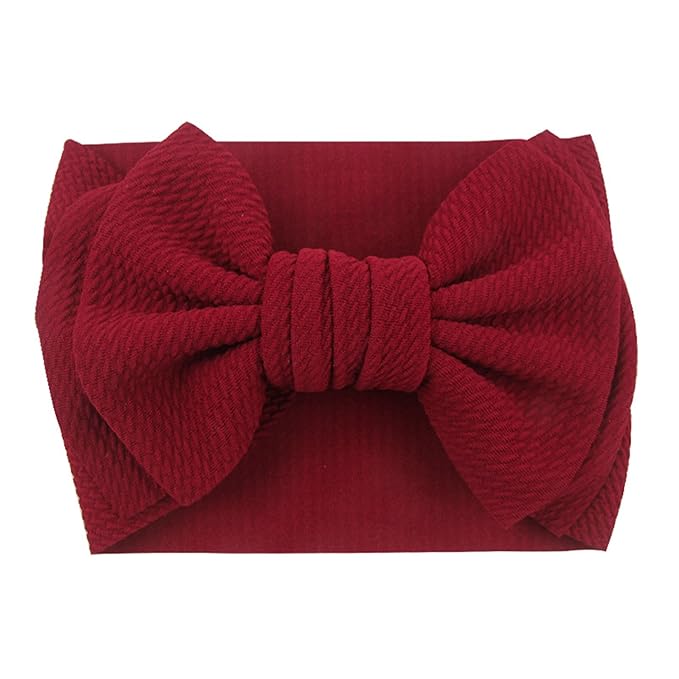 Bows for Baby Girls Headband, Newborn Bows Headbands Baby Hair Bows Hairbands Hair Accessories.(FD104) (Burgundy Lavender)