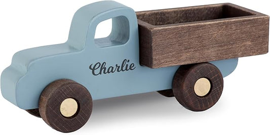 Personalized Wooden Colorful Baby Toddler Kids Car Toys 1st 2nd 3rd Birthday Montessori-Inspired Imaginative Educational Toy Car Set of 3 Sensory Toys