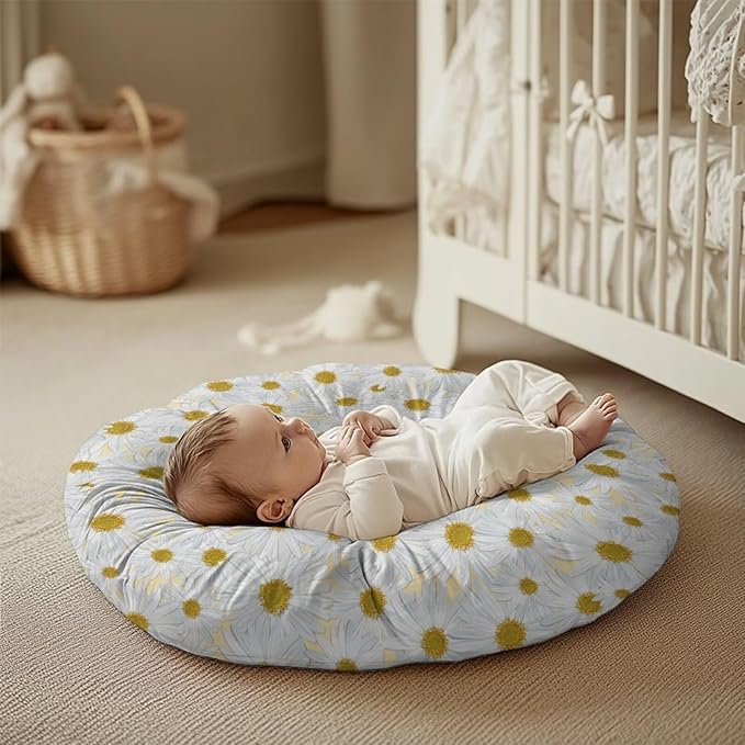 Multi Daisy Newborn Lounger Cover Lounger Cover for Boys Girls Comfy Fit Infant Lounger for Baby, Infant Removable Slipcover Stain Resistant and Scratch Resistant