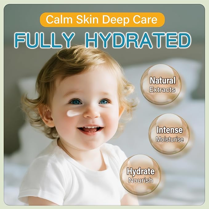 PEGO Baby Moisturizing Face Cream,with Shea Butter,Chamomile,Baby Daily Cream,Body Lotion,Moisturizes Sensitive Skin,Lightweight & Non-Greasy,For Newborn, Infants,Kids and More100ml/3.38oz