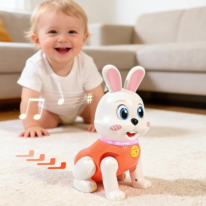 Crawling Baby Toys, Fun Tummy Time Toy for Toddlers with Music and Light, Interactive Walking Moving Sensory Toys for Infant Baby Girls and Boys, Birthday Gifts for Kids Boy Girl 3 4 5 6 7 8 Years