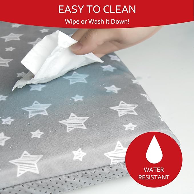Baby Playpen Mat Cover (Only Cover) - Non Slip Waterproof Protector, Fits 50" X 50"