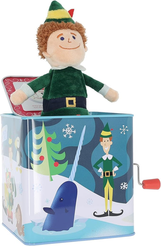 Kids Preferred Warner Brothers Elf Jack-in-The-Box - Buddy The Elf Musical Toy for Kids & Toddlers