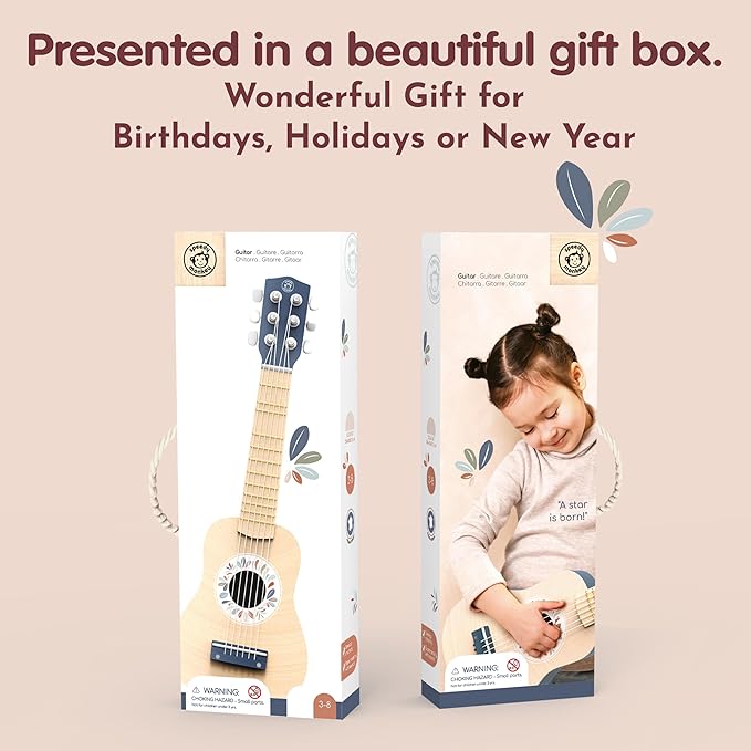 SPEEDY MONKEY Kids Guitar – Sturdy 6-String Nylon Toy Guitar, Safe & Injury-Resistant Coating, Portable Design for Early Learning & Musical Development, Ideal for Kids Ages 3+