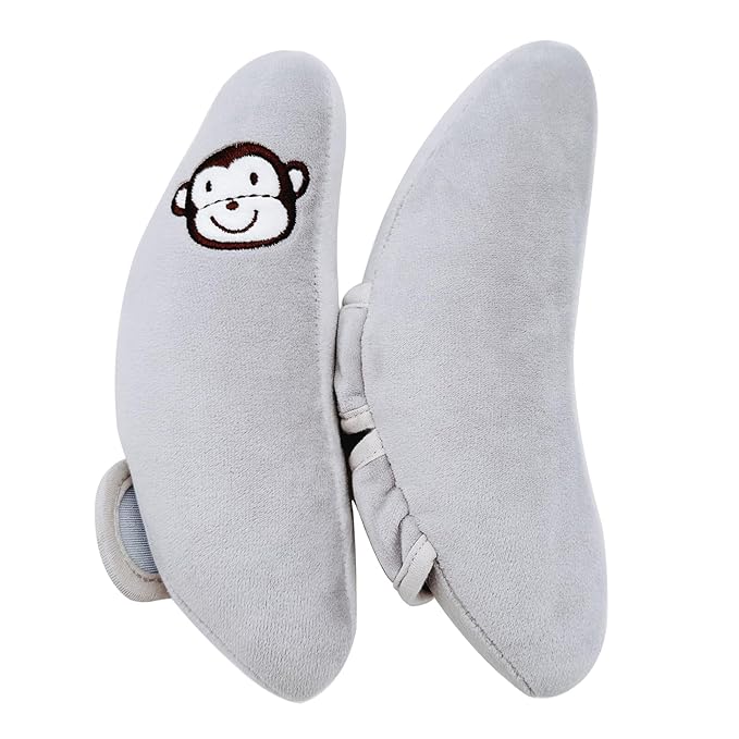 Adjustable Baby Travel Pillow Cushion for Car Seat,Infant Head Neck Support,Headrest for Stroller,Baby Neck Pillows for Pushchair, U-Shape Head Support Pillow for Infants,Grey