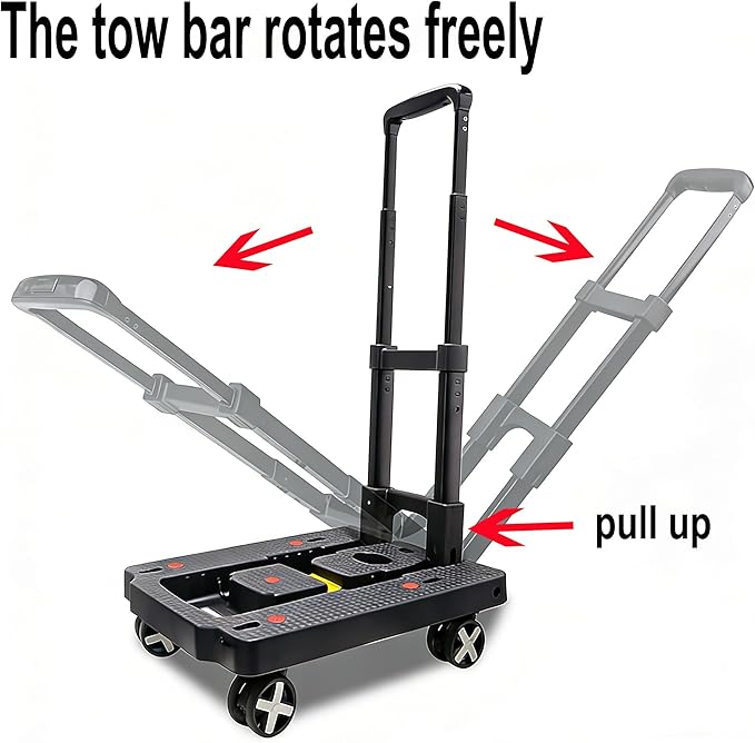 Car Seat Dolly for Airport - CarSeat Roller Cart Wheels for Airplane - Car Seat Travel Cart Carrier with Straps Foldable Luggage Trolley Folding Hand Truck (Yellow)