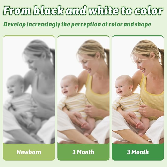 Yeeeasy High Contrast Baby Book and Sensory Toy Set for 3 Months – Soft Crinkle Pages, Tummy Time Development, and Safe Mirror for Visual Stimulation – Ideal Newborn Gift for Boys and Girls