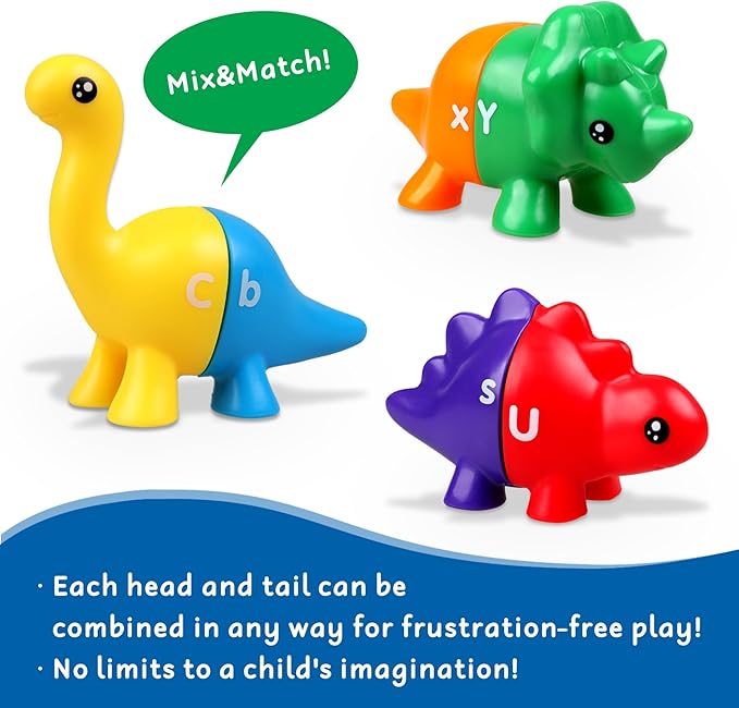Anzimo Toddler Dinosaur Montessori Toys for 1 2 3 4 Year Old Boy Girl Birthday Gift - Kids Preschool Learning Activities Educational Travel Outdoor Sensory Toys for Toddlers 1-3
