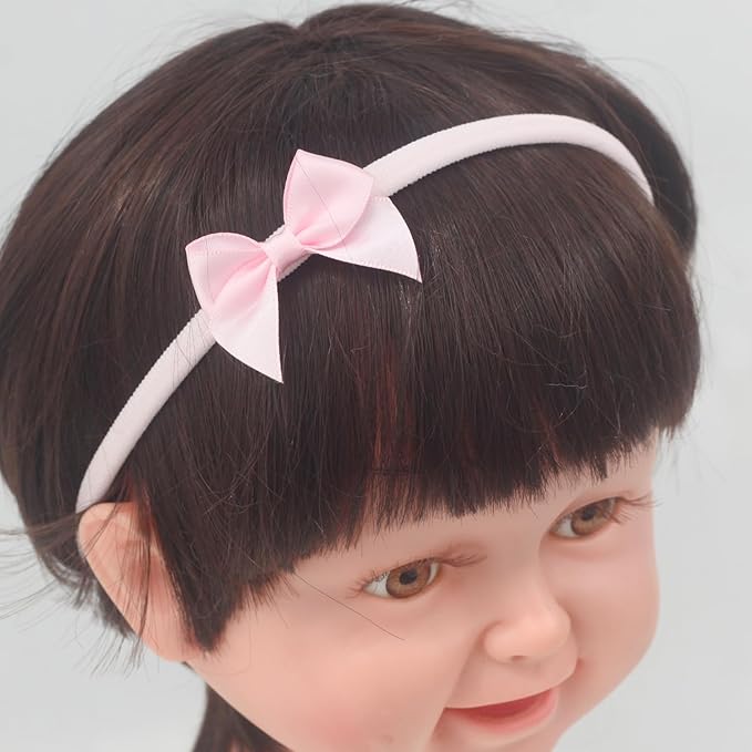 Nihao Baby Mini Small Bows for Preemie Baby New Baby Headband Set Infant Girl Gift -5 PCS