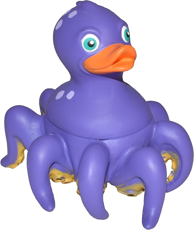 Wild Republic Rubber Ducks, Bath Toys, Kids Gifts, Pool Toys, Water Toys, Octopus, 4"