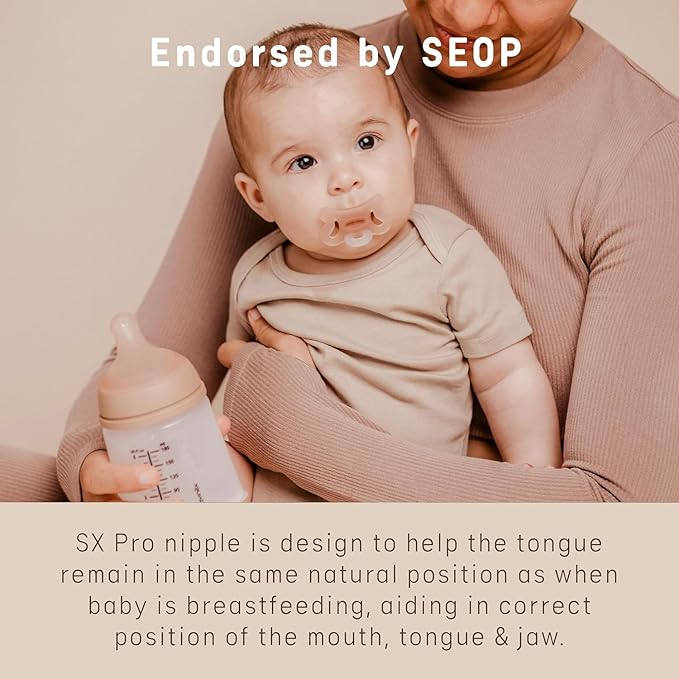 Suavinex Zero Zero Silicone Baby Pacifier w/SX Pro Physiological Pacifier Nipple (6-18M), Medium