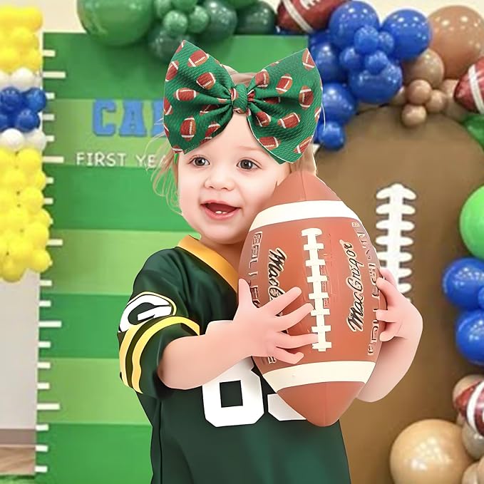 Baby Girl Football Outfit Headbands for Baby Girls Sports Bows Super Bowl Hair Accessories Newborn Infant Headband Football Baby Clothes