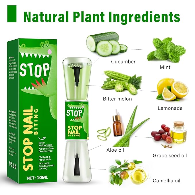 Nail Biting Treatment for Kids, Natural Nail Biting Prevention for Kids, Toddlers, Children, Help Break Nail-Chewing & Thumb-Sucking Habits