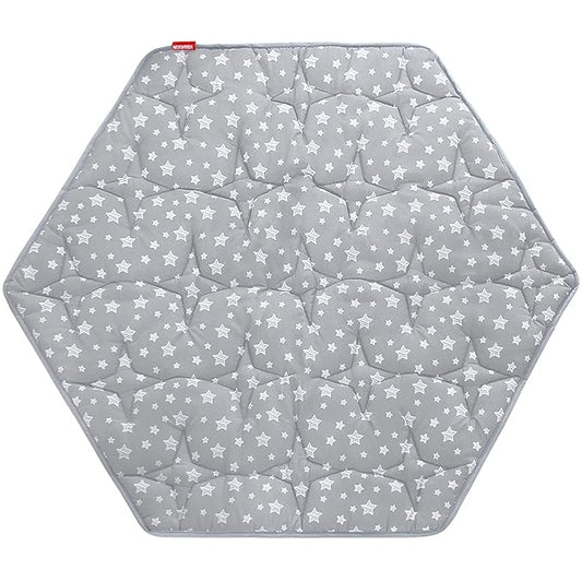 Hexagon Playpen Mat, Baby Playmat Fits Regalo Portable Play Yard 48 Inch and hiccapop 53" PlayPod Playpen, 6 Panel Playpen Mattress Non Slip Pad Mat