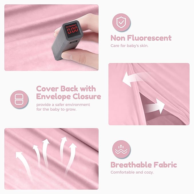 Baby Lounger & Snuggle Nest for Newborn 0-24 Months, Baby Nest Supervised Breathable Cotton for Newborn, Breathable Portable Infant Lounnger for Travel and Home, Pink (Lounger Cover Included)