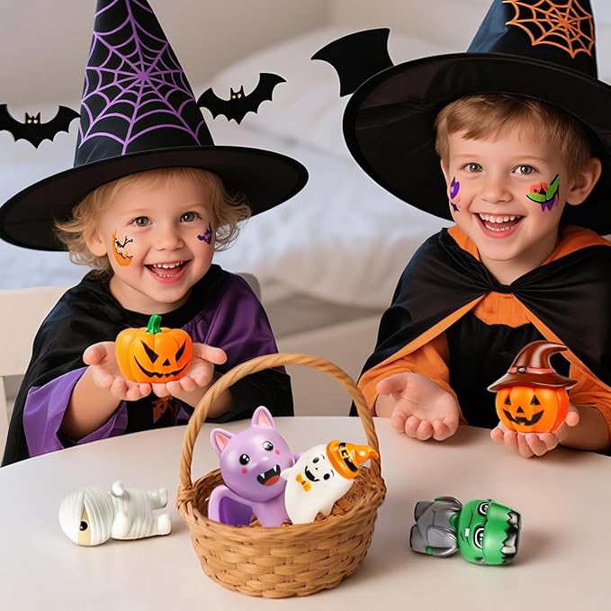 Light Up Bath Toys,Halloween Bath Toys for Kids，Pumpkin Bathtub Toys for Toddlers, Halloween Toys Boys Girls Party Favors Decor Gifts