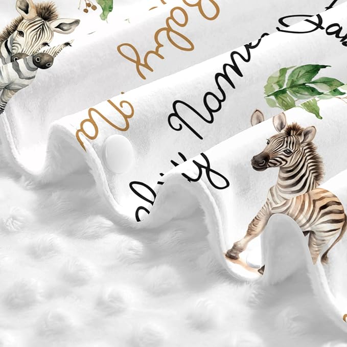 Winter Carseat Cover for Baby Personalized Zebra Baby Car Seat Cover with Name Custom Minky Car Seat Canopy Boys Girls Infant Carrier Covers Nursing Cover Toddler Blanket