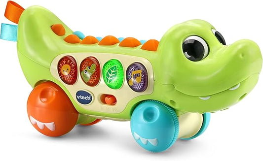 Vtech Baby Educational Crocodile - Interactive Baby Toy with Music, Phrases and Sounds - Colorful Crocodile on Wheels with Multiple Keys for 6-36 Months
