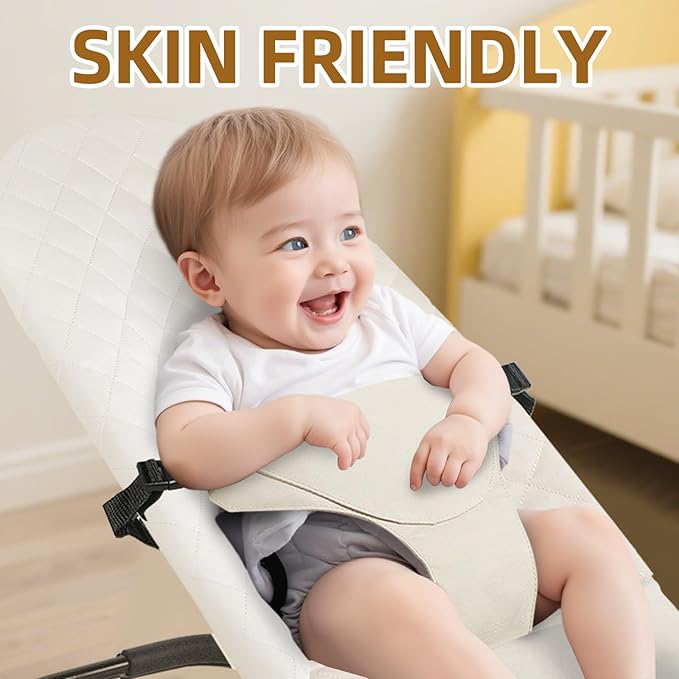 Fabric Seat for Bouncer, Replacement Cover for Baby Bjorn Bouncer Bliss, Soft Breathable Machine Washable (Beige, Cover Only)
