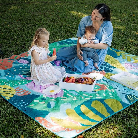 Rudie Nudie Jumbo Picnic Rug, Premium Large Picnic Mat, 6'7" x 6'7", Outdoor Waterproof Picnic Blanket Beach Mat, Foldable & Waterproof, Picnic Blankets Ideal for Beach & Park, Outdoor Blanket