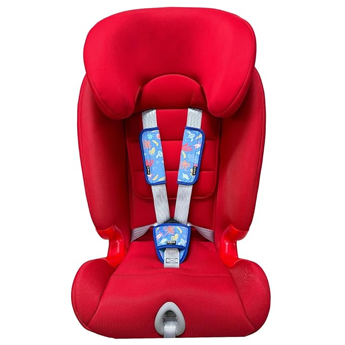 3 Pcs Car Seat Straps Shoulder Pads Suit for Kids : Ultra-Soft Child Car Seat Strap Covers, Kids Car Seat Strap Pads, Cute Plush Printed Seat Belt Covers, Hip Support, for Pushchair, Baby Stroller