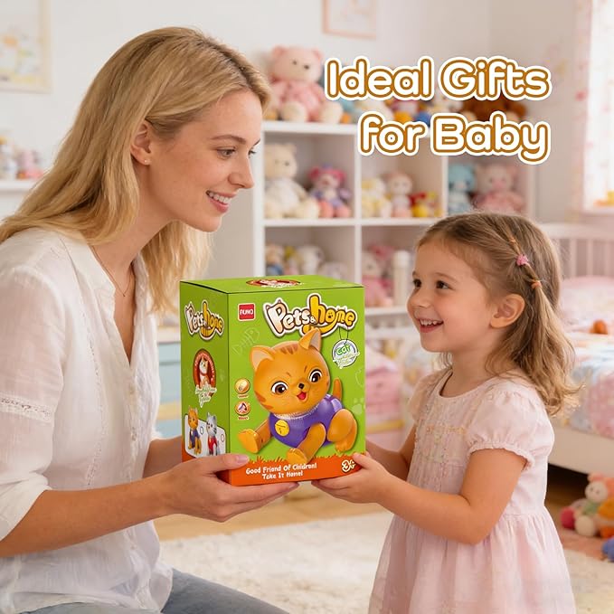 Crawling Baby Toys, Fun Tummy Time Toy for Toddlers with Music and Light, Interactive Walking Moving Sensory Toys for Infant Baby Girls and Boys, Birthday Gifts for Kids Boy Girl 3 4 5 6 7 8 Years