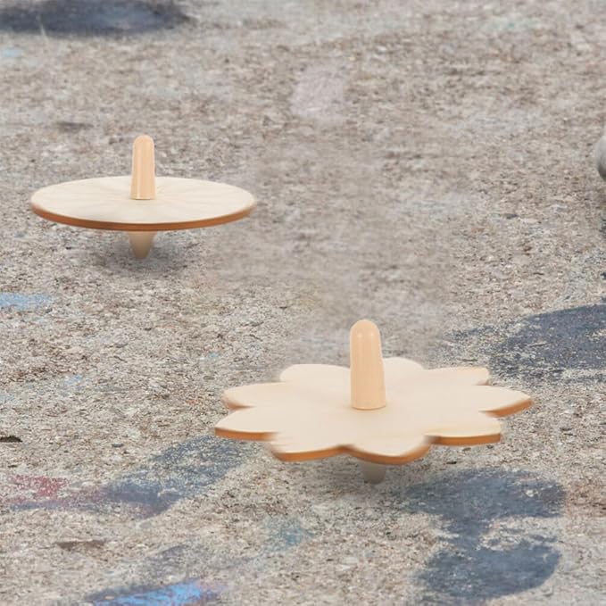 24pcs Wooden Spinning Top DIY Painting Children Toy Tops Toys Gyro s for Kids Child Gyro s Kids Unfinished Children Pressure Relief Accessory