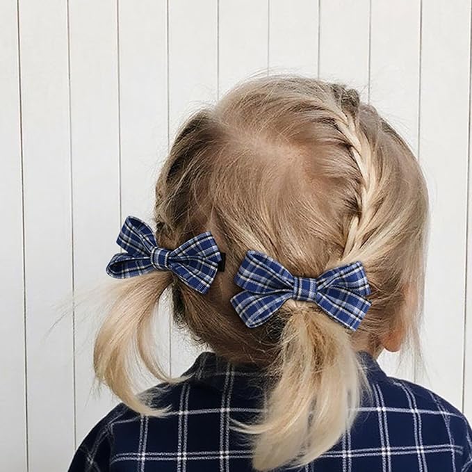 Baby Girls Hair Bows Set, 16 Pack Infant Hair Clips Fully Covered Barrettes, Toddler Hair Accessories for Babies, Kids Newborn Fine Hair in Pairs