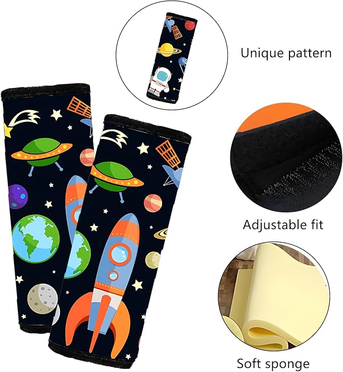 Car Seat Shoulder Strap Pads Carseat Strap Pad for Babies,Kids Soft Cushion ComfortSeat Strap Covers for Stroller，High Chair,Bogg Bag for Car Accessories (Uniserve)