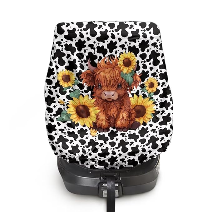 XYZCANDO Yak Print Baby Seat Covers for Car Seats Modern Car Seat Sun Cover for Baby Waterproof Car Seats Heat Protector Keeps Your Toddler Baby Seat at a Cool Temperature Gift for Her