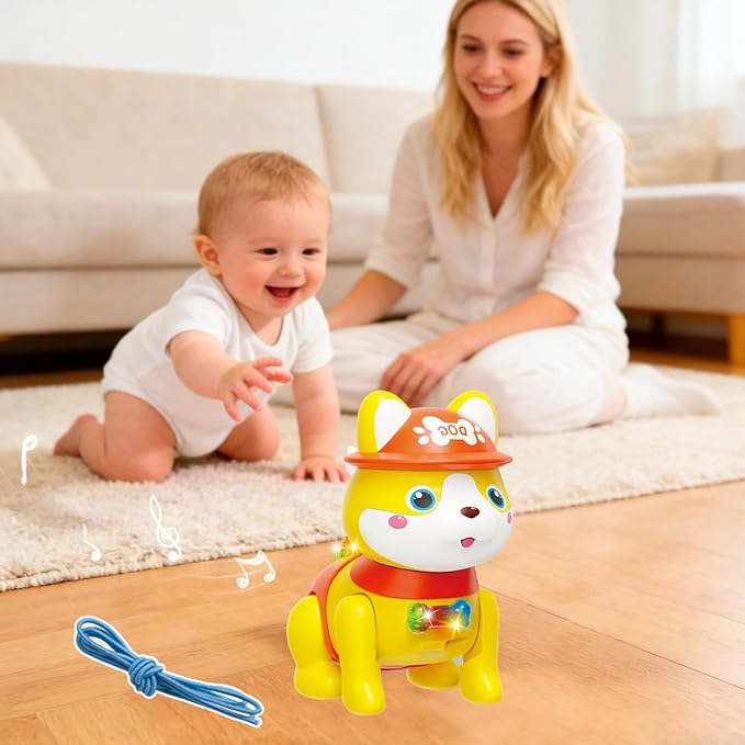 Crawling Baby Toys, Fun Tummy Time Toy for Toddlers with Music and Light, Interactive Walking Moving Sensory Toys for Infant Baby Girls and Boys, Birthday Gifts for Kids Boy Girl 3 4 5 6 7 8 Years